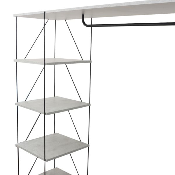 وحدة تخزين رفوف دانيل خشب ماليزي متعددة الإستخدام رمادي 