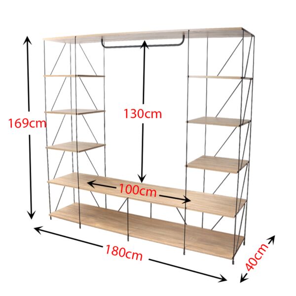 وحدة تخزين رفوف جاسون خشب ماليزي متعددة الإستخدام خشبي 