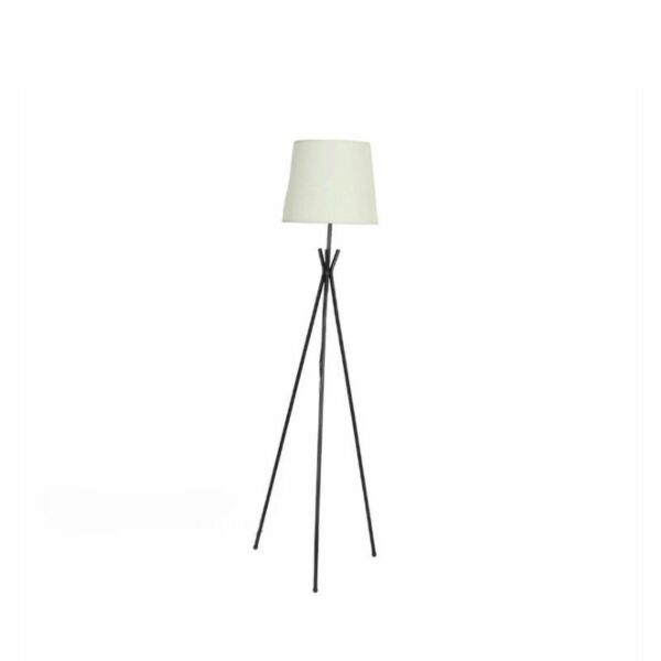 مصباح ارضى معدني - بيج واسود