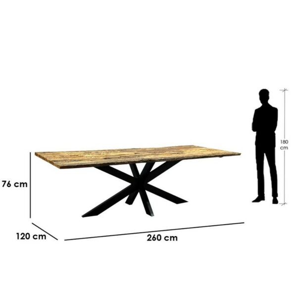 طاولة طعام خشب سليبرز، مقاس كبير - اندستيريل 