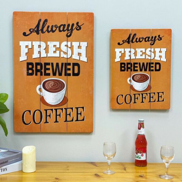 لوحة فنية خشب كوفي فريش