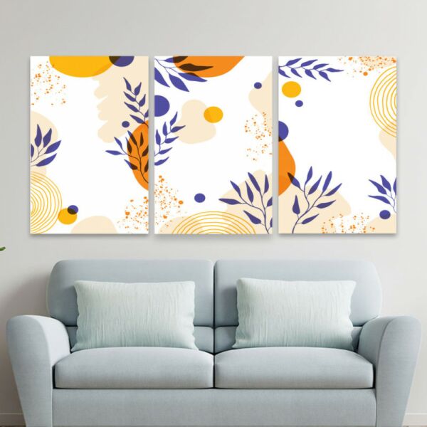 طقم لوحة جدارية فنية هيلين لتزيين الحائط 3 قطع - متعدد الالوان 