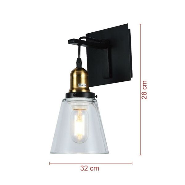 اضاءة جدارية قمع زجاج كلاسيك