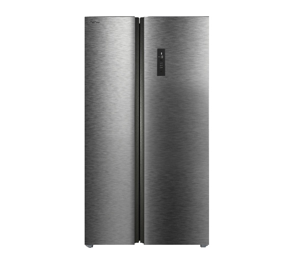 ثلاجة دولابي من جي في سي برو - لون ستيل 581 لتر