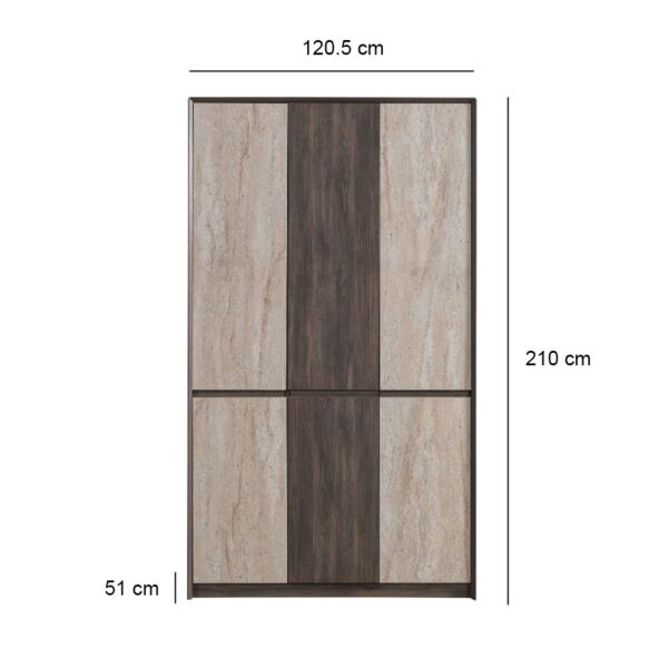 دولاب ملابس جراند - بني وبيج