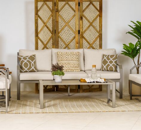 كنب جلسة خارجيه ثلاثي نيس - بيج