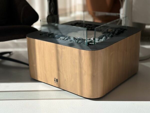 مدفأة أرافو مربعة - بيج واسود