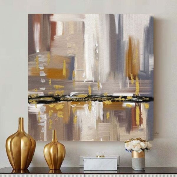 لوحة فن تجريدي وينتر دروبس