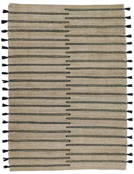 سجادة اريستان 200x300 سم حياكة يدوية - بيج واسود