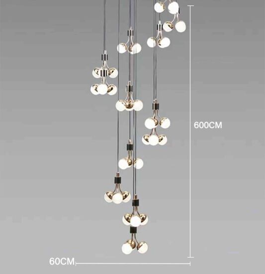إنارة معلقة كوالما للدرج - ذهبي