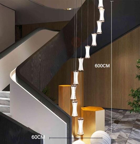 إنارة معلقة كلاسيدرا للدرج - ذهبي