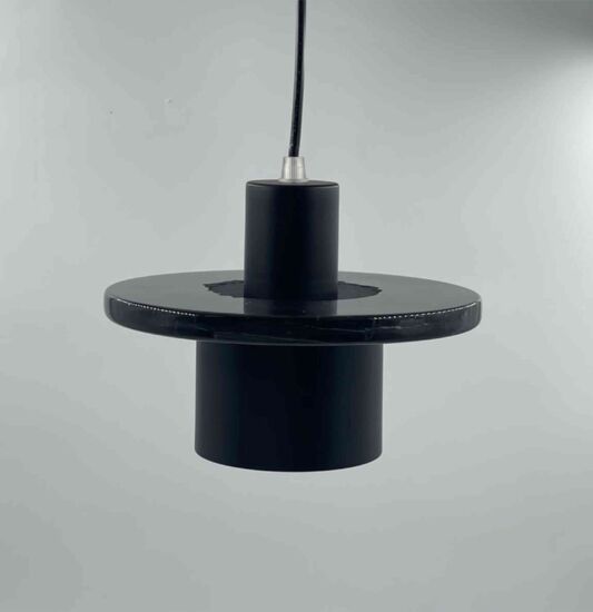 إنارة معلقة بوكسي رخام - أسود