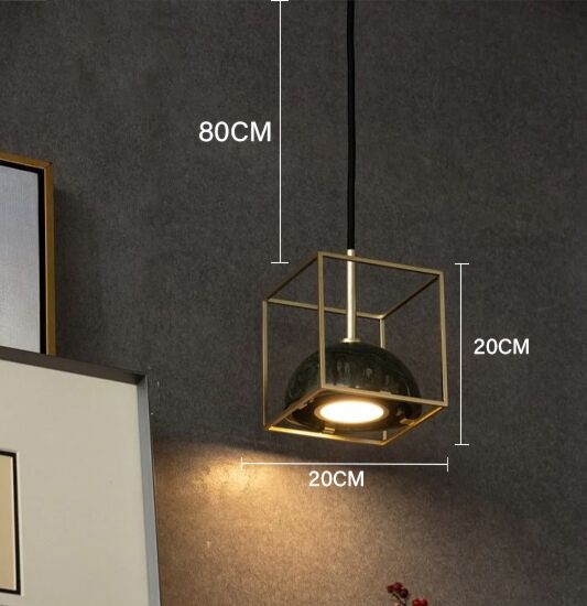 إنارة معلقة بوكسيل - ذهبي وأسود