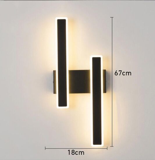 إضاءة جدارية تولاين - أسود