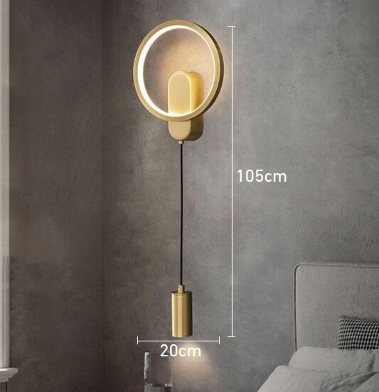 إضاءة جدارية ريلان - ذهبي