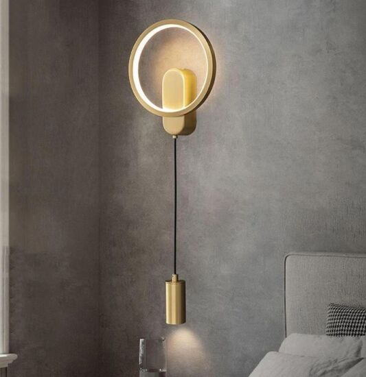 إضاءة جدارية ريلان - ذهبي