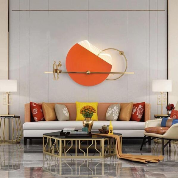 اضاءة جدارية مودرن - ذهبي وبرتقالي