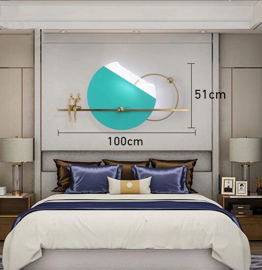 اضاءة جدارية مودرن سيركل - ذهبي وتيفاني