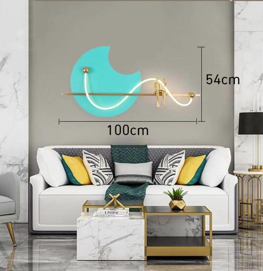 اضاءة جدارية مودرن تايجي - ذهبي وتيفاني