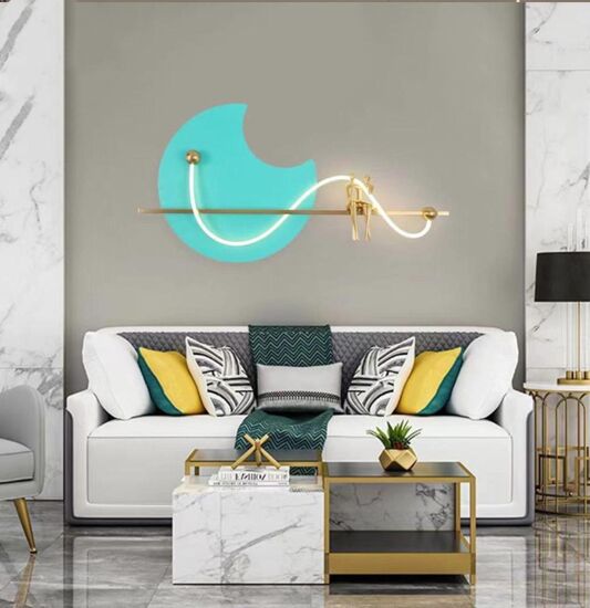 اضاءة جدارية مودرن تايجي - ذهبي وتيفاني