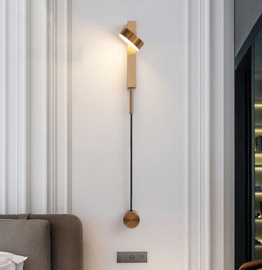 اضاءة جدارية مودرن بندلم - ذهبي