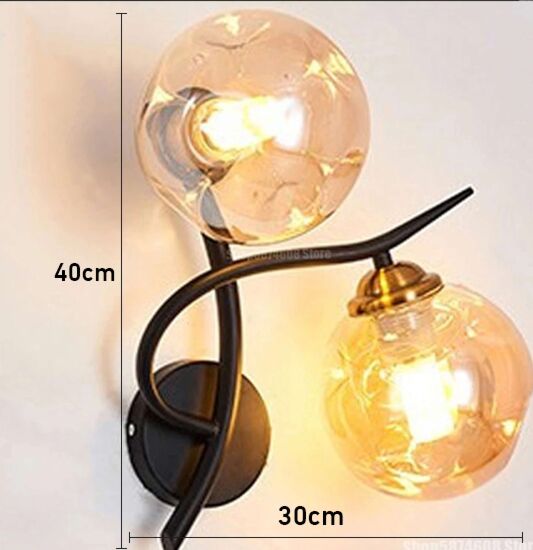 اضاءة جدارية ثنائية - عسلي و اسود