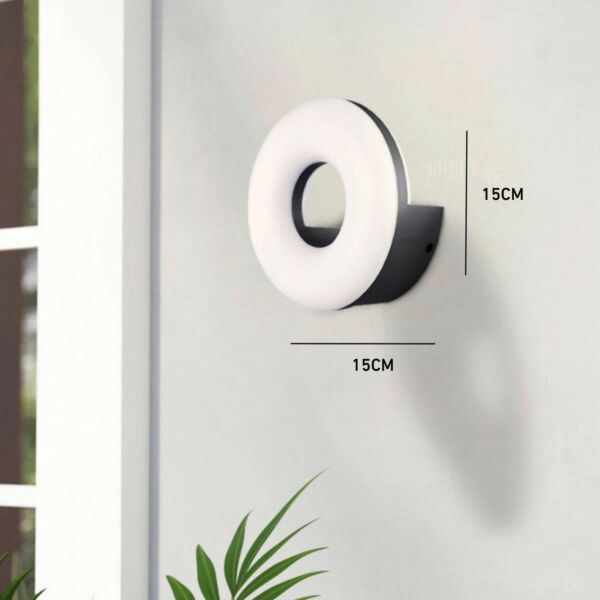 اضاءة جدارية خارجية سيركل - اسود