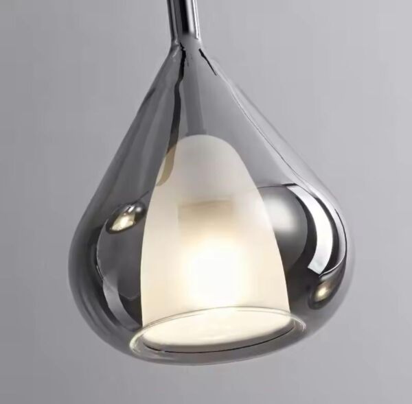 إنارة معلقة زجاج سموك 37 سم - اسود