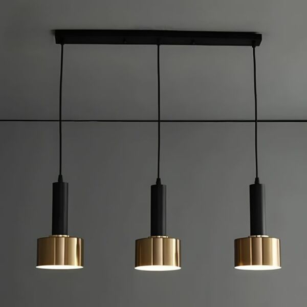 اضاءة معلقة ثلاثية مانتي - ذهبي واسود