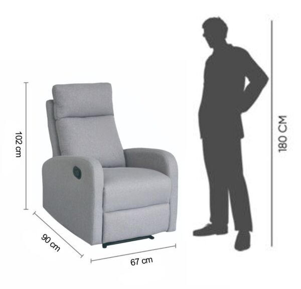 كرسي إسترخاء تشيلو - رمادي