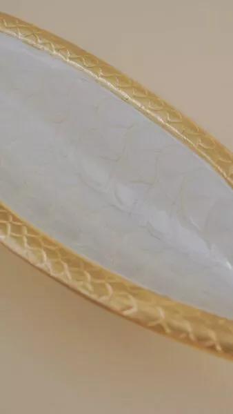 وعاء تقديم كوهريك - حجم صغير, لون أبيض وذهبي