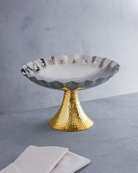 وعاء تقديم هونز فضي وذهبي - مقاس متوسط