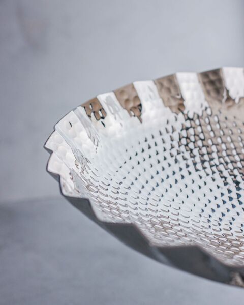 وعاء تقديم هونز فضي وذهبي - مقاس متوسط