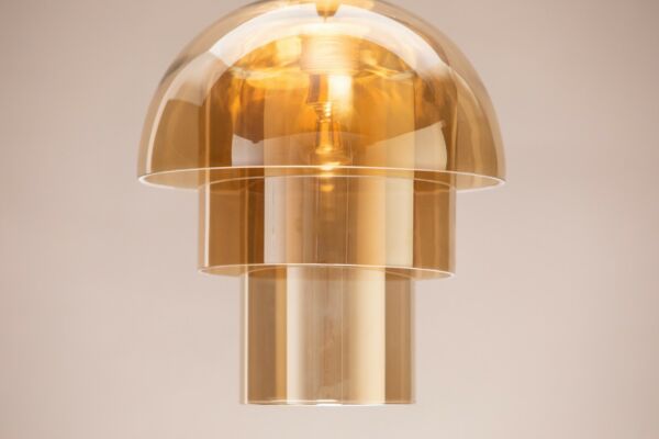 إنارة معلقة مودرن طبقات زجاجية ذهبي