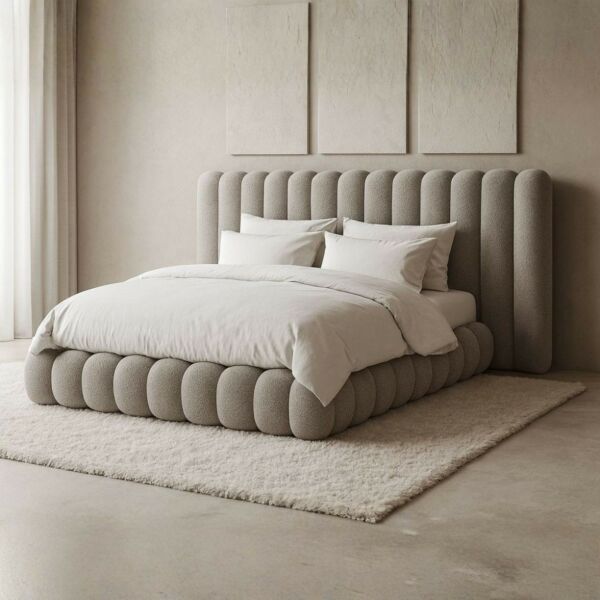 سرير كينغ بيفرلي 180x200 سم - بني فاتح