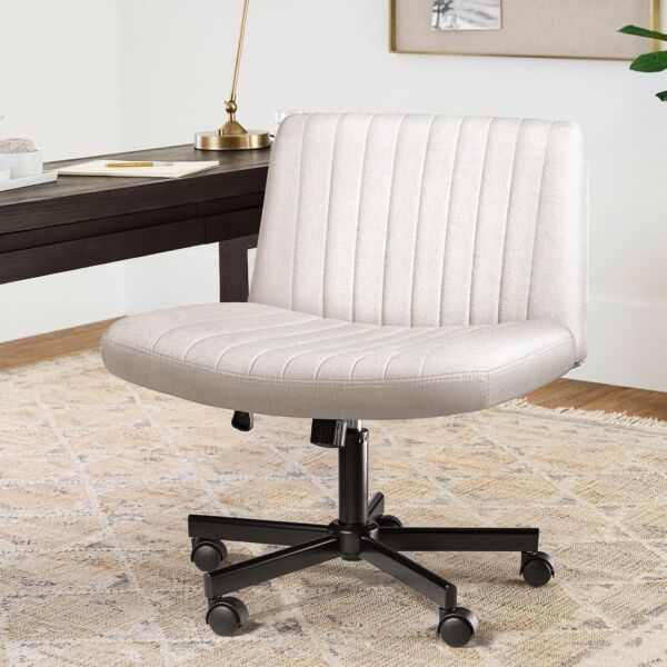 كرسي مكتب دوار متحرك بدون ذراعين سبيكتر - بيج