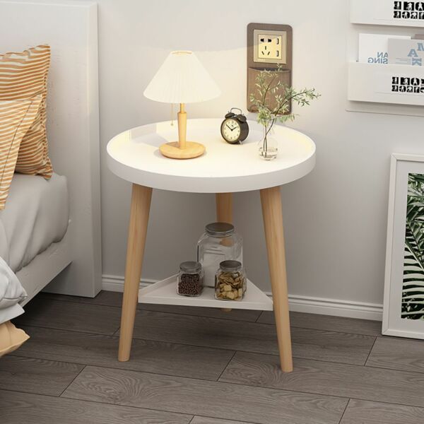 طقم طاولات جانبية استيم - ابيض