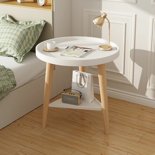 طقم طاولات جانبية استيم - ابيض