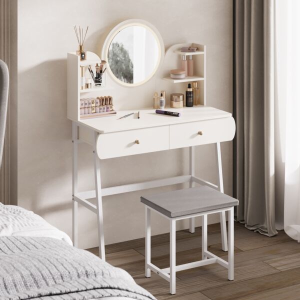 طاولة تزيين مع مرأة ومقعد سيرو