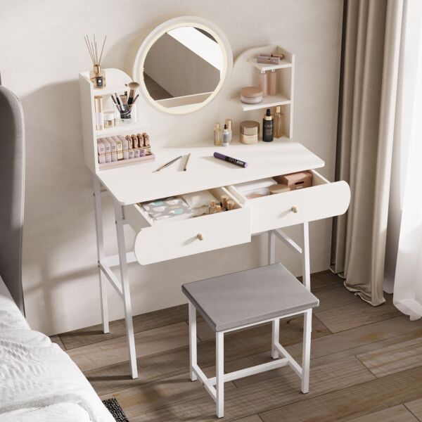 طاولة تزيين مع مرأة ومقعد سيرو