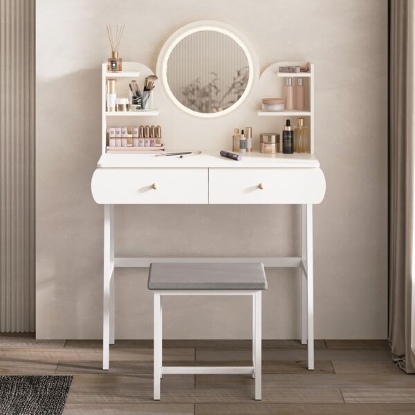 طاولة تزيين مع مرأة ومقعد سيرو