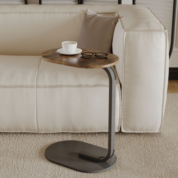 طاولة جانبية ساسو قطعتين - بني