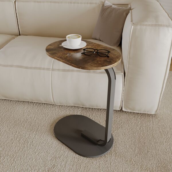 طاولة جانبية ساسو قطعتين - بني