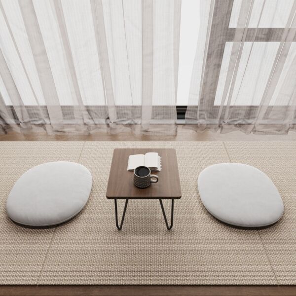 طقم طاولة قهوة 5 قطع  بيسك - بني