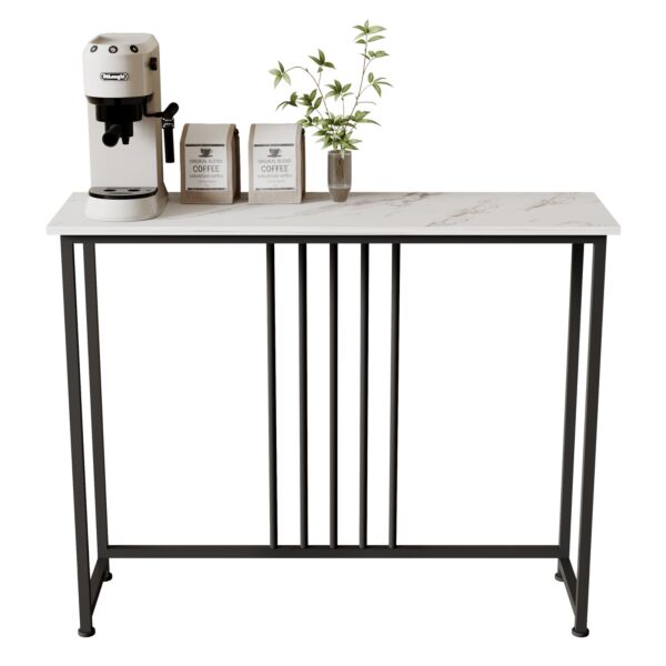 كونسول فنزولا - ابيض رخامي واسود