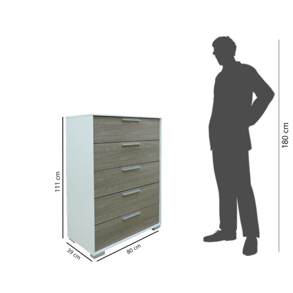  وحدة تخزين أدراج مارجي - بني وابيض