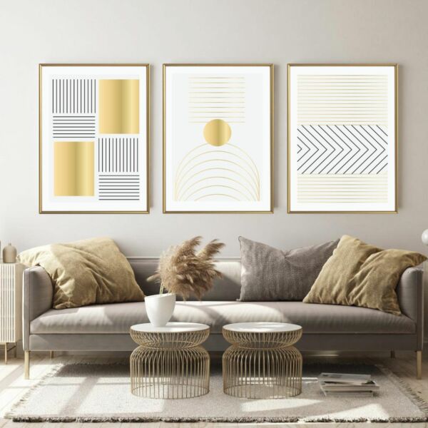 طقم 3 لوحات مودرن جيرمانا - 60 - 40 سم