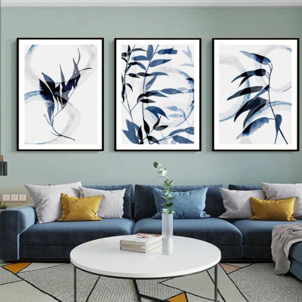 طقم 3 لوحات مودرن غريسال - 60 - 40 سم