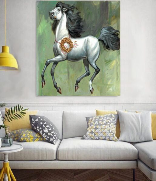 لوحة جدارية - خيول