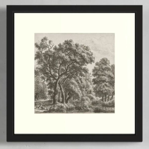 طقم لوحات جدارية كنفاس 6 قطع 40×40 سم - اسود